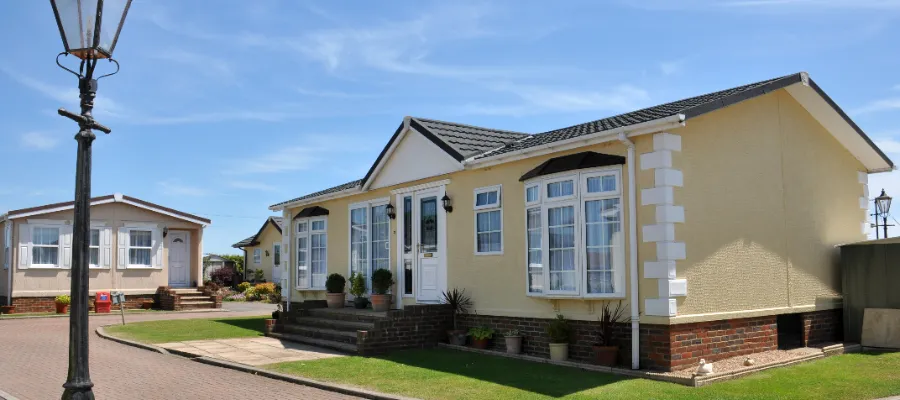 Pretty Yellow Manufactured Home